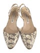 Manolo Blahnik Snakeskin Animal Print Slingback Pumps