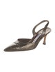 Manolo Blahnik Snakeskin Animal Print Slingback Pumps