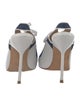 Manolo Blahnik Leather Colorblock Pattern Slingback Pumps