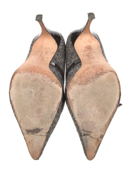 Manolo Blahnik Wool Keyhole Accent Pumps