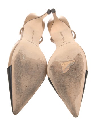 Manolo Blahnik Leather Slingback Pumps