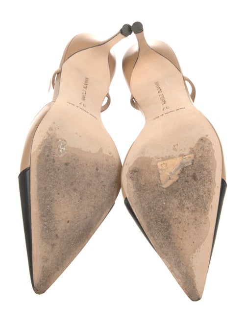 Manolo Blahnik Leather Slingback Pumps