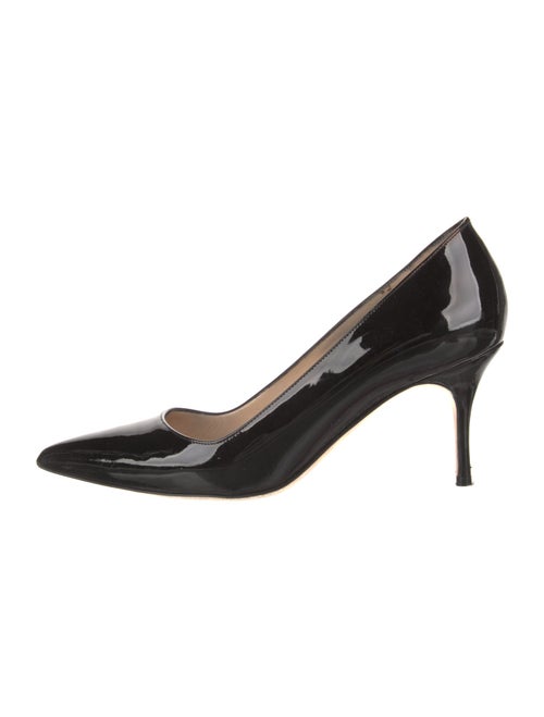 Manolo Blahnik Patent Leather Printed Pumps