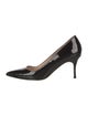 Manolo Blahnik Patent Leather Printed Pumps