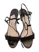 Manolo Blahnik Suede Leather Trim Embellishment Sandals