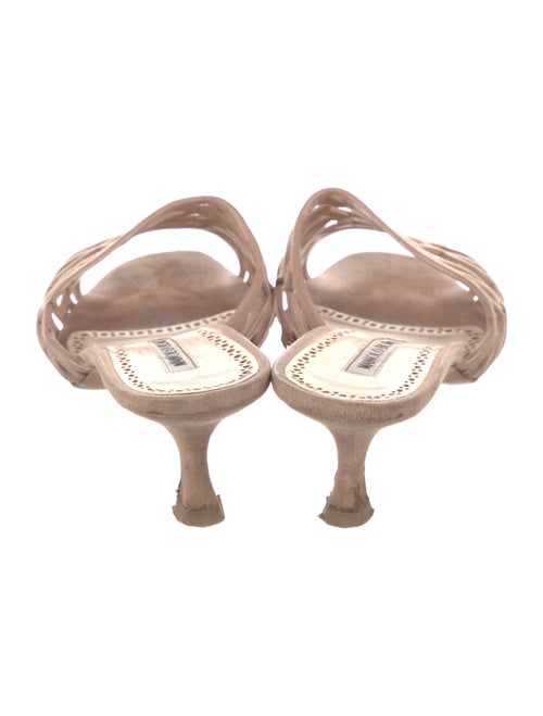 Manolo Blahnik Suede Slides