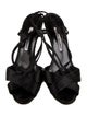 Manolo Blahnik Satin Braided Accents Slingback Sandals
