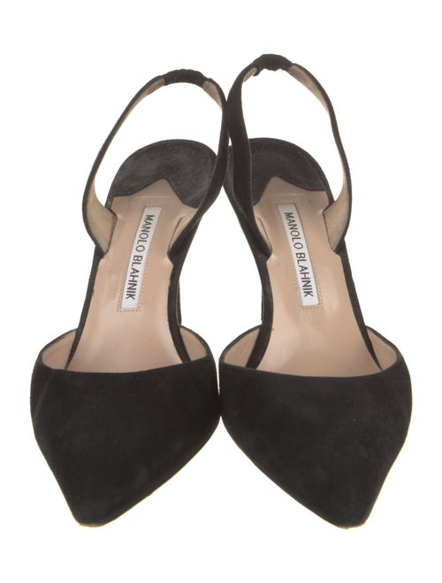 Manolo Blahnik Suede Slingback Pumps