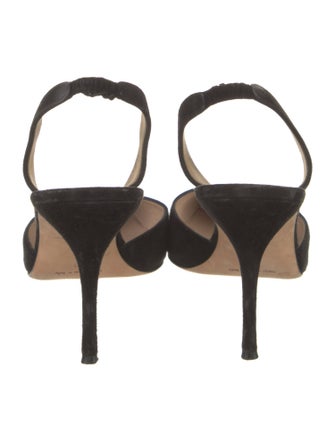 Manolo Blahnik Suede Slingback Pumps