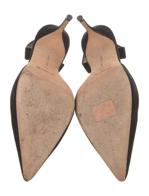 Manolo Blahnik Suede Slingback Pumps