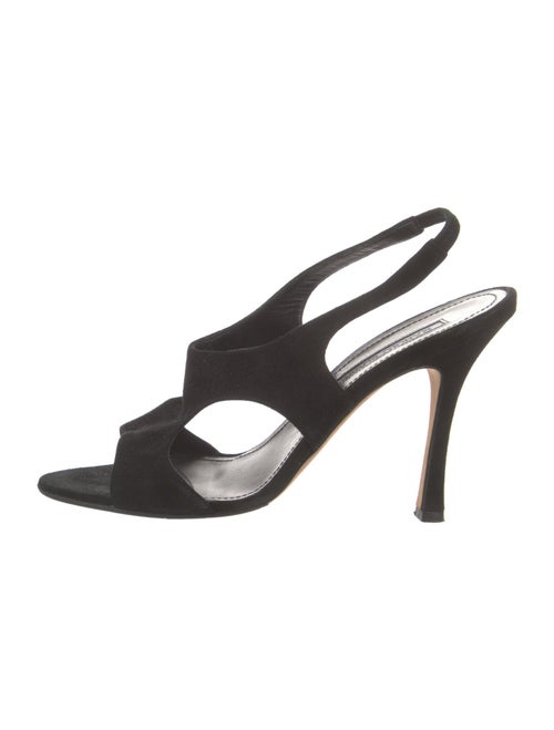 Manolo Blahnik Suede Slingback Pumps