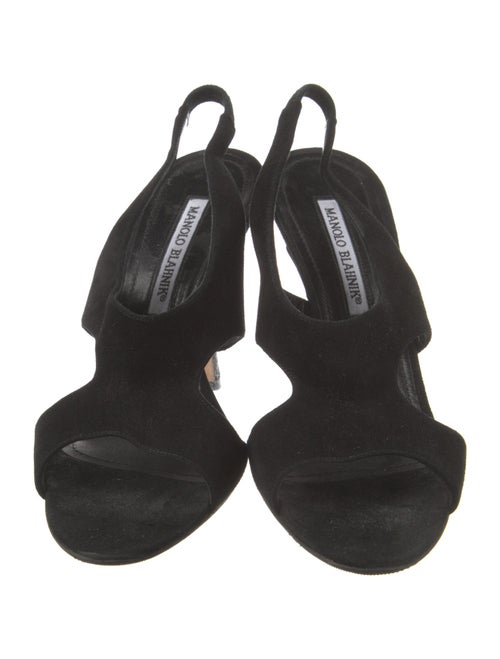 Manolo Blahnik Suede Slingback Pumps