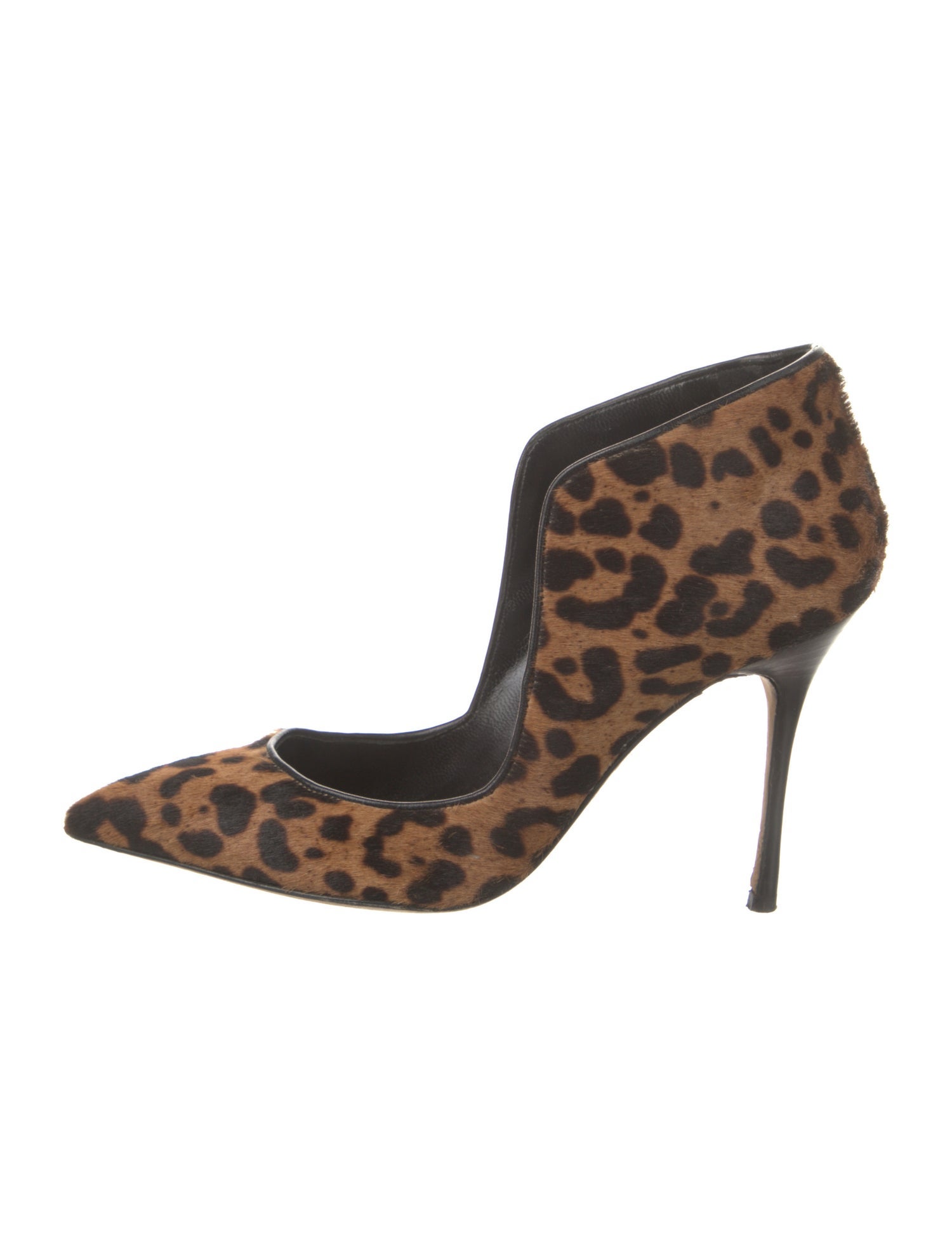 Manolo Blahnik Ponyhair Animal Print Pumps