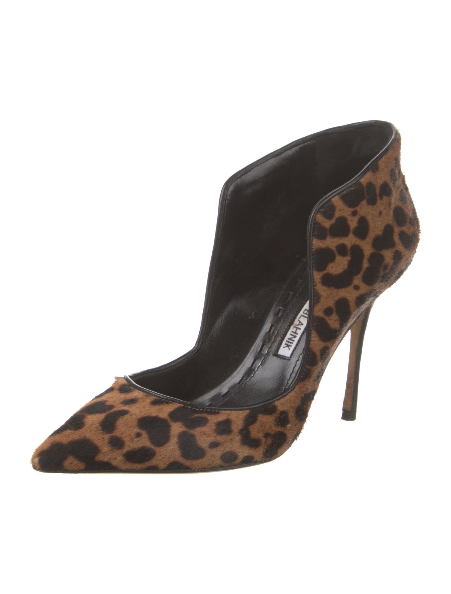 Manolo Blahnik Ponyhair Animal Print Pumps