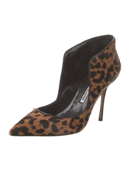 Manolo Blahnik Ponyhair Animal Print Pumps