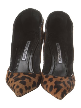Manolo Blahnik Ponyhair Animal Print Pumps