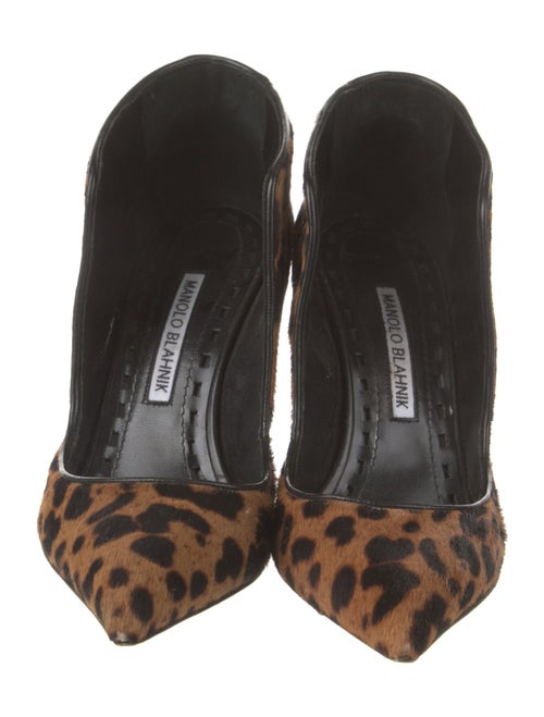 Manolo Blahnik Ponyhair Animal Print Pumps