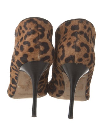 Manolo Blahnik Ponyhair Animal Print Pumps