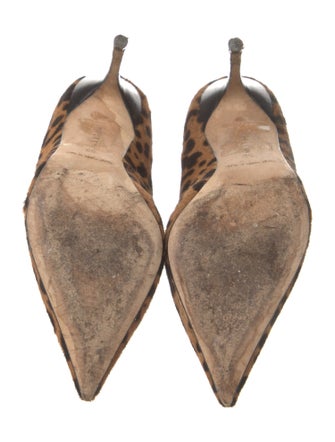 Manolo Blahnik Ponyhair Animal Print Pumps