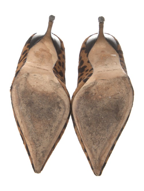 Manolo Blahnik Ponyhair Animal Print Pumps