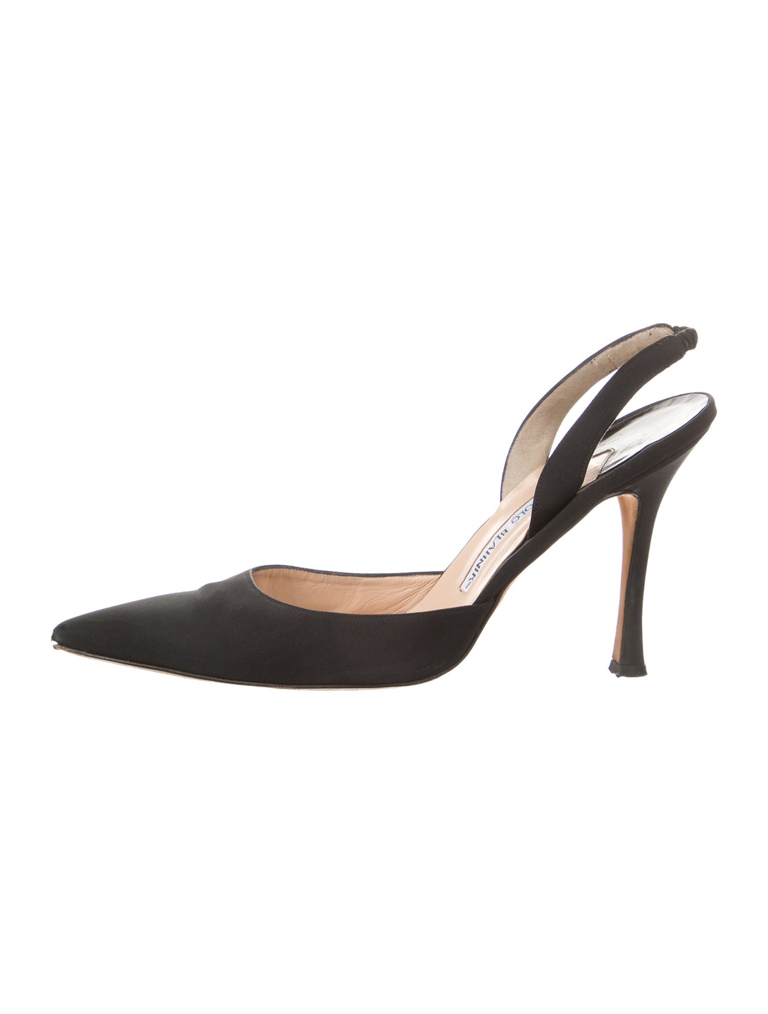 Manolo Blahnik Nylon Slingback Pumps