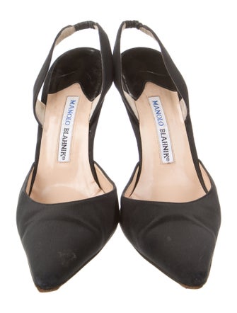 Manolo Blahnik Nylon Slingback Pumps