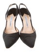 Manolo Blahnik Nylon Slingback Pumps