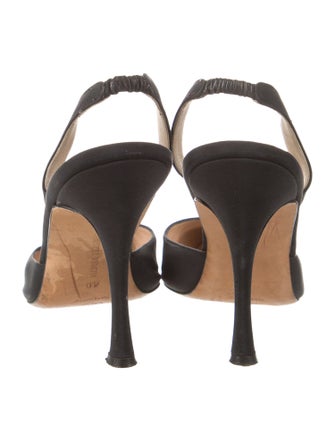 Manolo Blahnik Nylon Slingback Pumps
