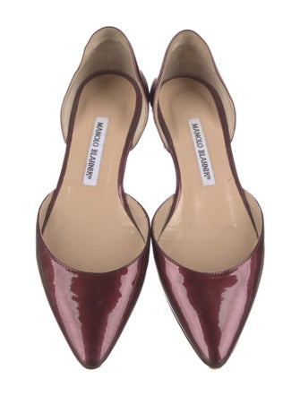 Manolo Blahnik Patent Leather D'Orsay Flats