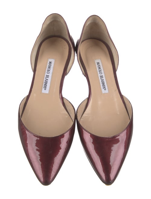 Manolo Blahnik Patent Leather D'Orsay Flats