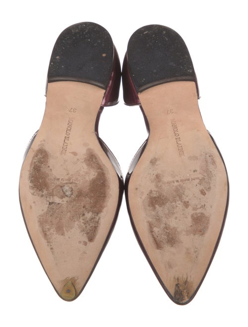 Manolo Blahnik Patent Leather D'Orsay Flats