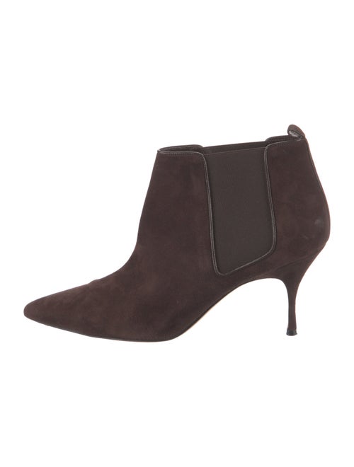 Manolo Blahnik Suede Chelsea Boots