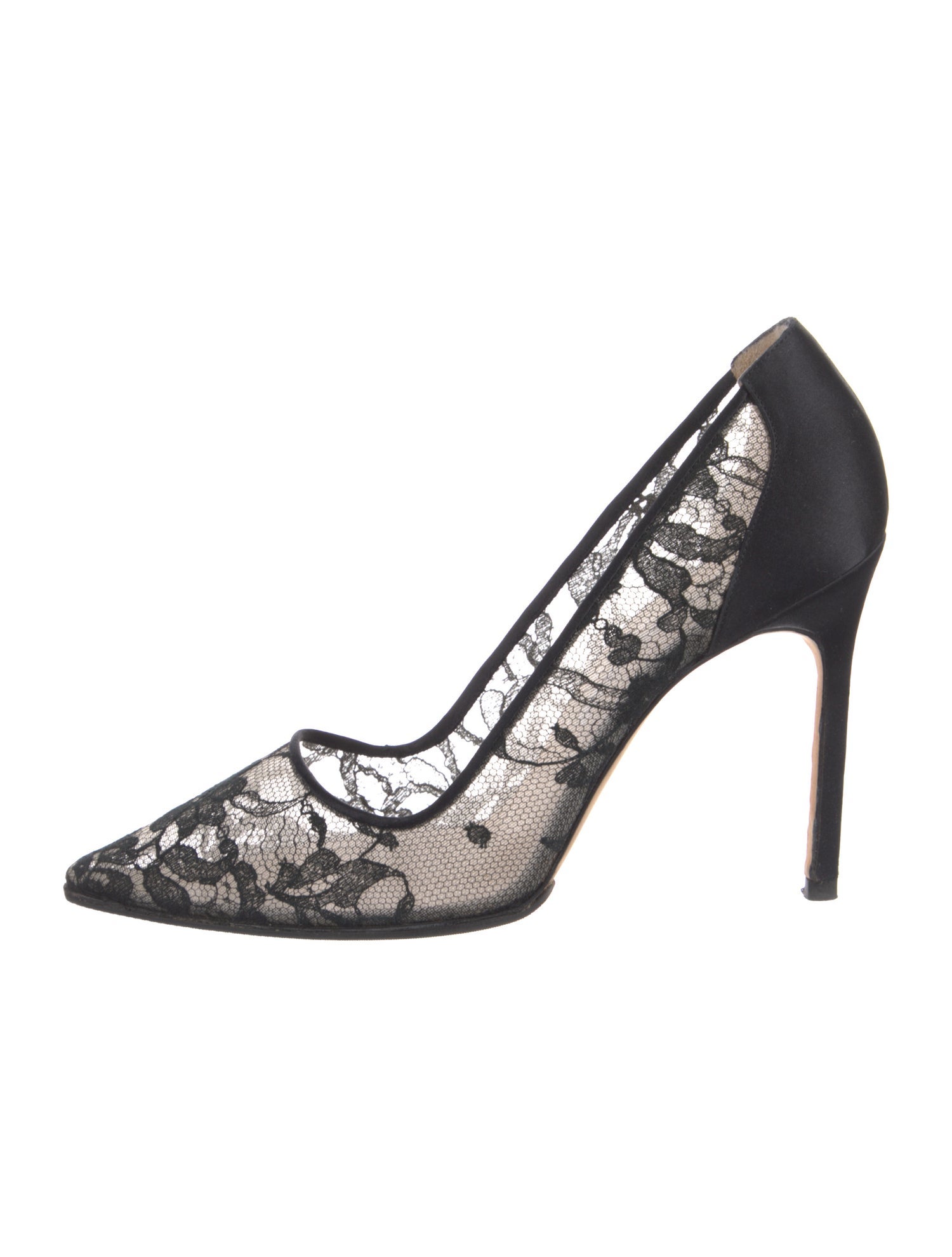Manolo Blahnik Lace Lace Pattern Pumps