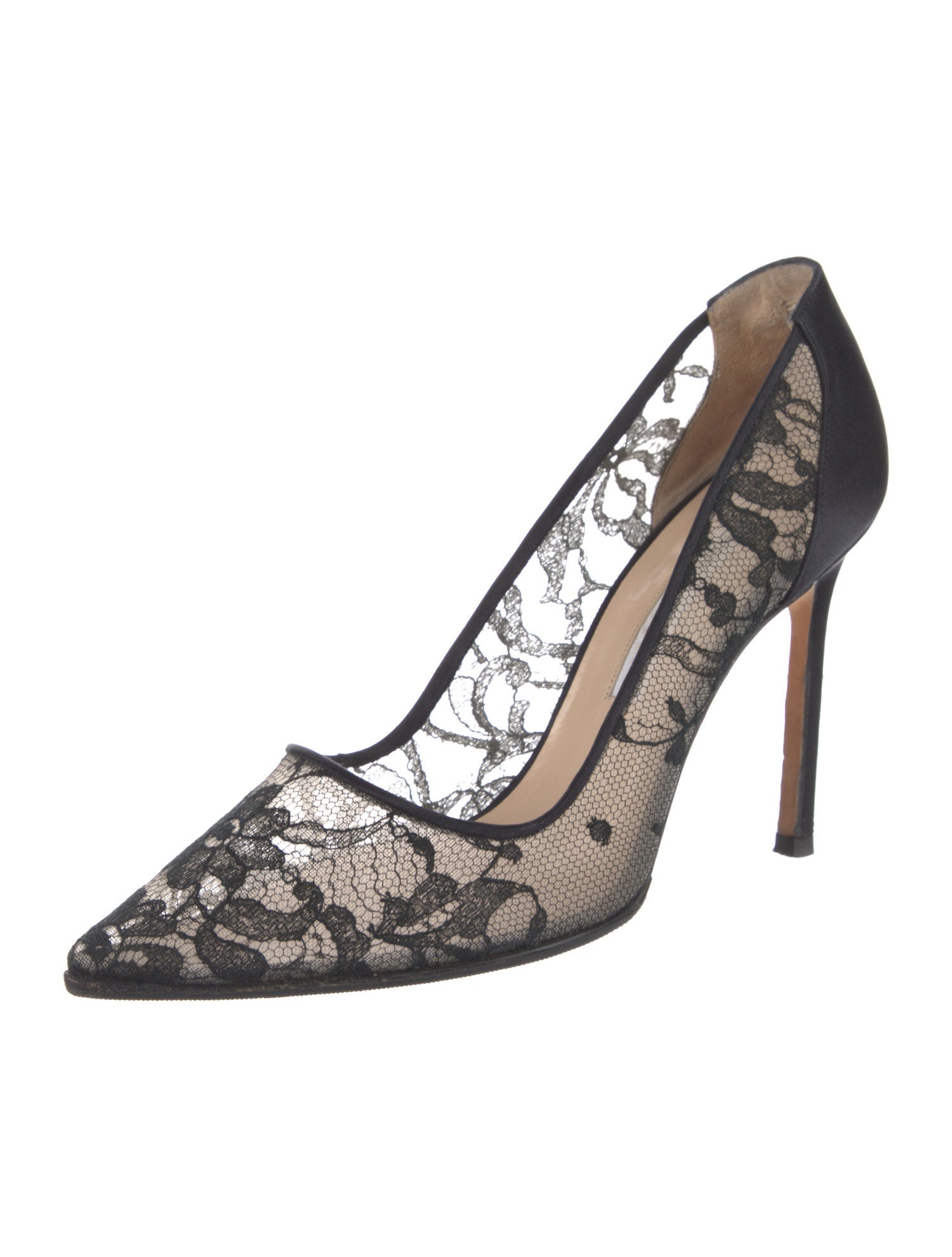Manolo Blahnik Lace Lace Pattern Pumps