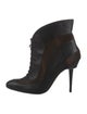Manolo Blahnik Ponyhair Lace-Up Boots