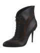 Manolo Blahnik Ponyhair Lace-Up Boots
