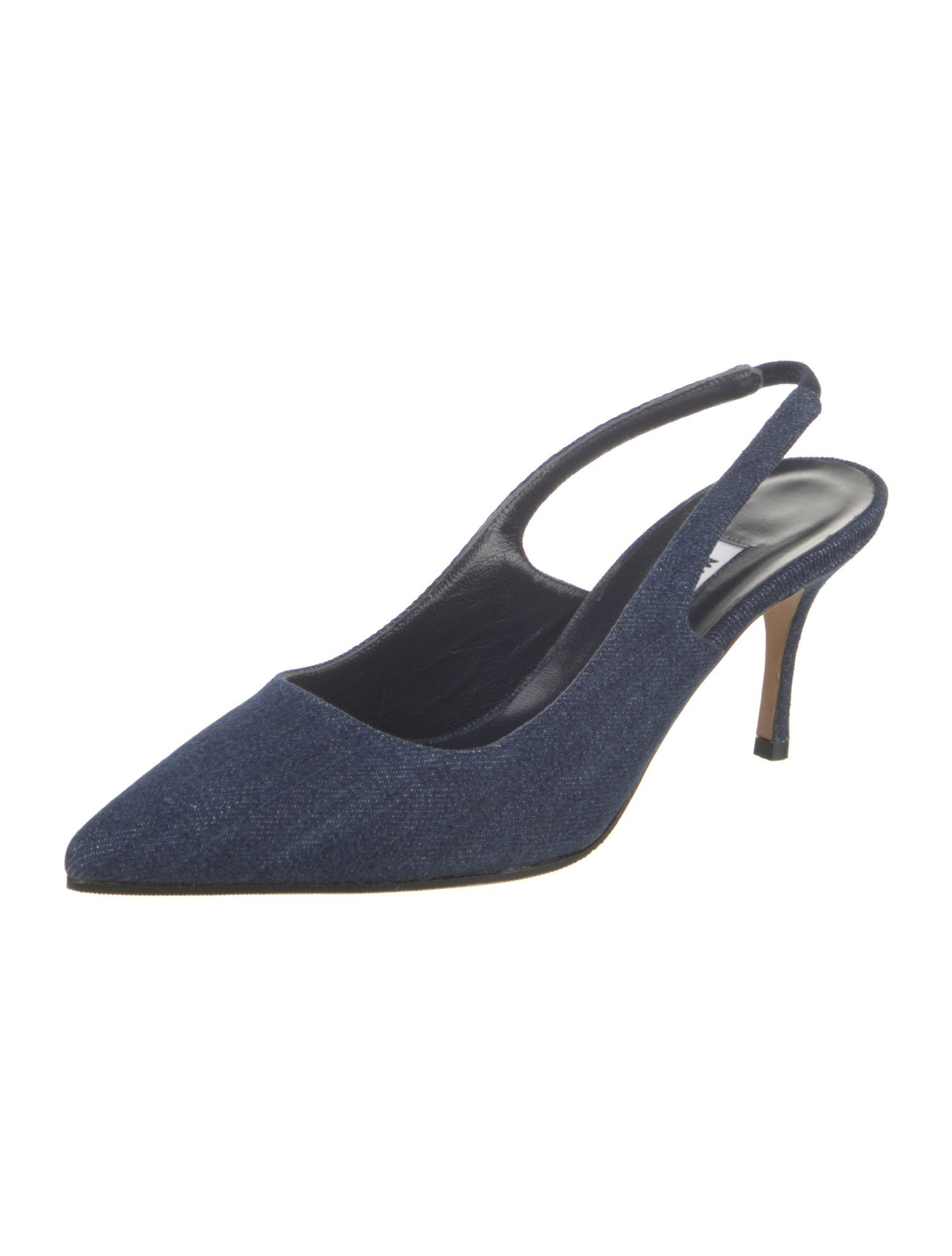 Manolo Blahnik Denim Slingback Pumps