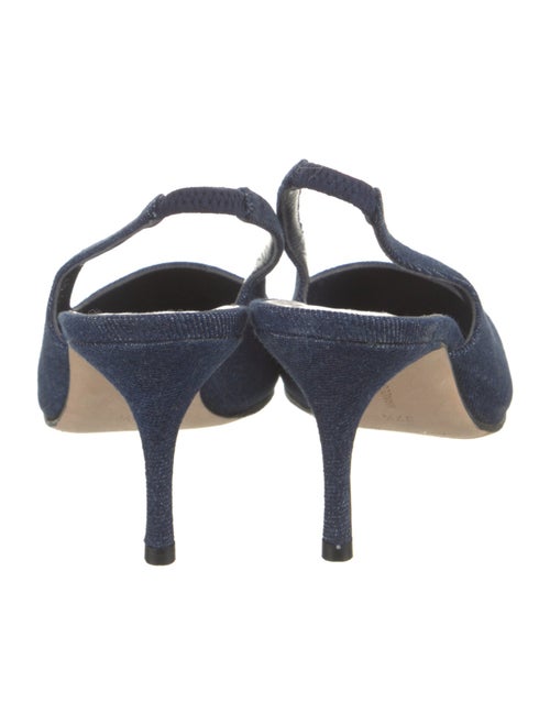 Manolo Blahnik Denim Slingback Pumps