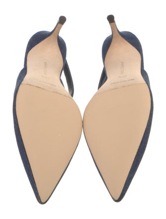 Manolo Blahnik Denim Slingback Pumps