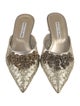 Manolo Blahnik Glitter Mules