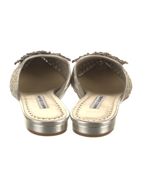 Manolo Blahnik Glitter Mules