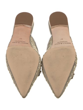 Manolo Blahnik Glitter Mules