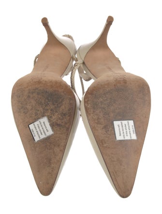 Manolo Blahnik Leather Slingback Pumps