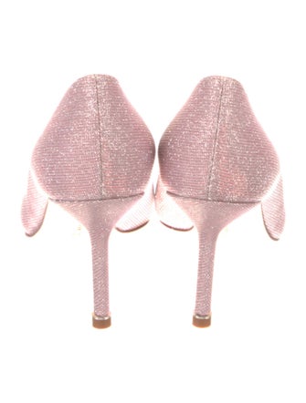 Manolo Blahnik Glitter Crystal Embellishments Pumps