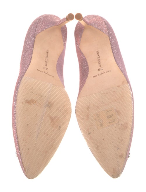 Manolo Blahnik Glitter Crystal Embellishments Pumps