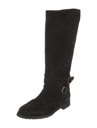 Manolo Blahnik Suede Riding Boots