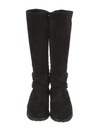 Manolo Blahnik Suede Riding Boots
