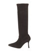 Manolo Blahnik Suede Sock Boots