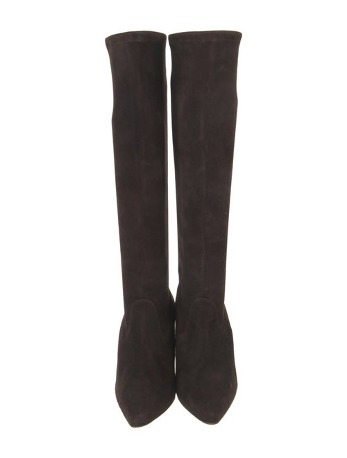 Manolo Blahnik Suede Sock Boots