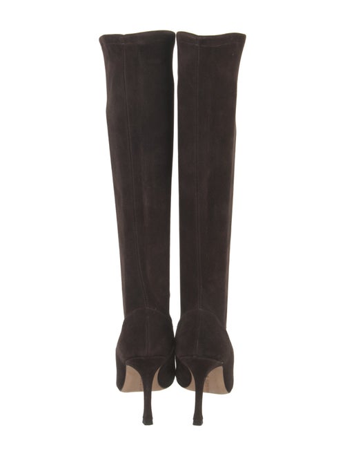 Manolo Blahnik Suede Sock Boots